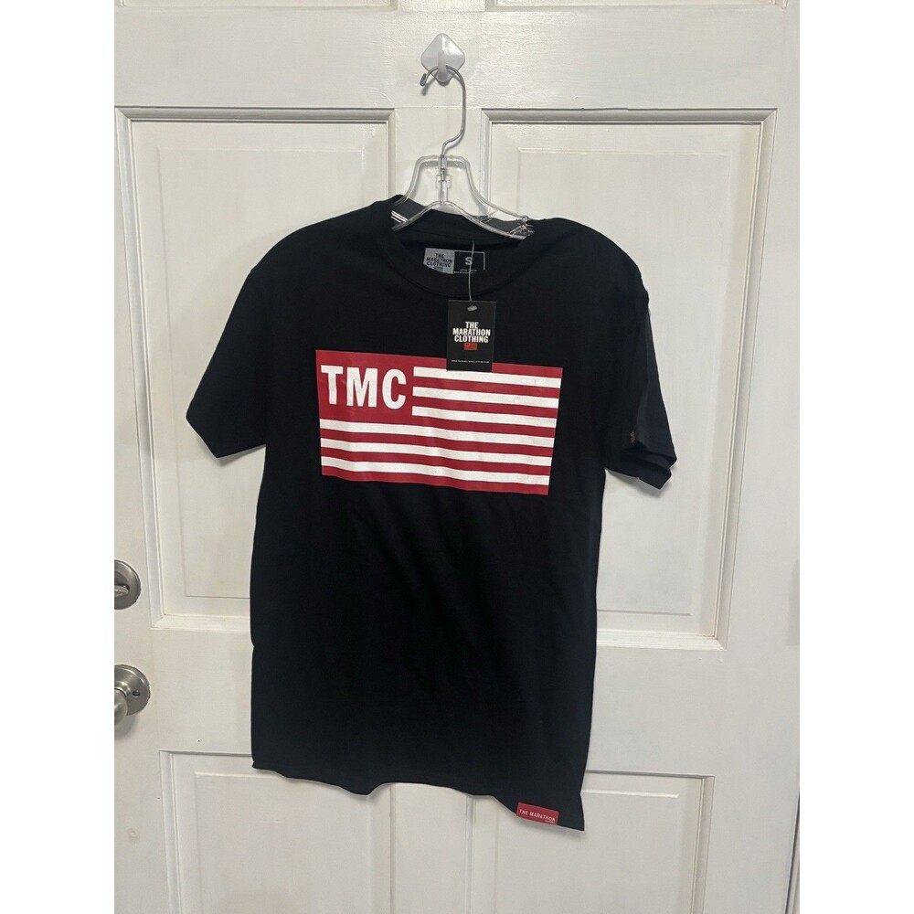 Men’s The Marathon Company Black Flag Tshirt. Size S NWT